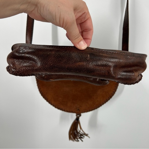 Patricia Nash Beaumont Flap Brown Crossbody Vintage Distressed Leather *READ - Picture 14 of 15